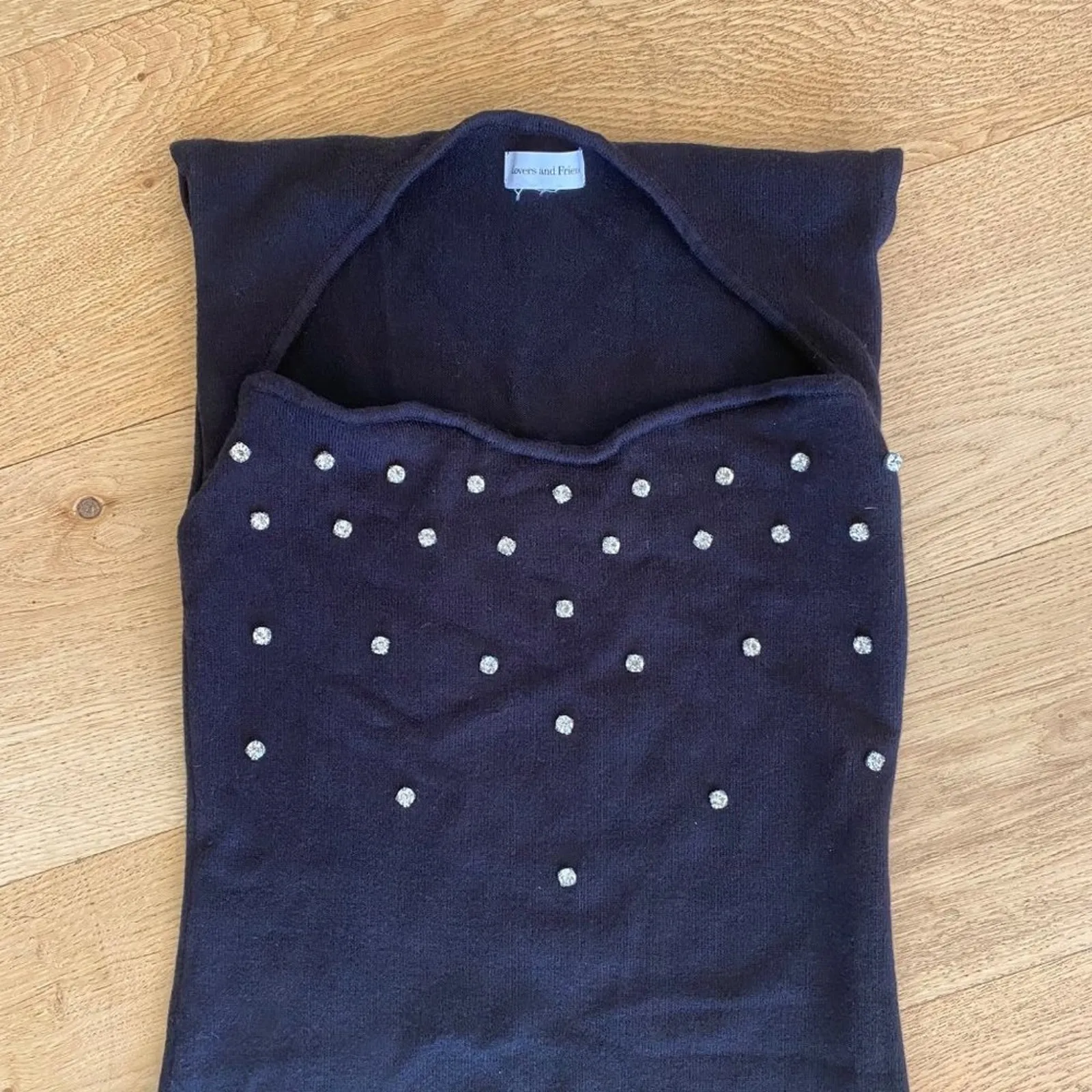 Revolve - Lovers & Friends Jalena Embellished Knit Mini Dress in Black - Image 3