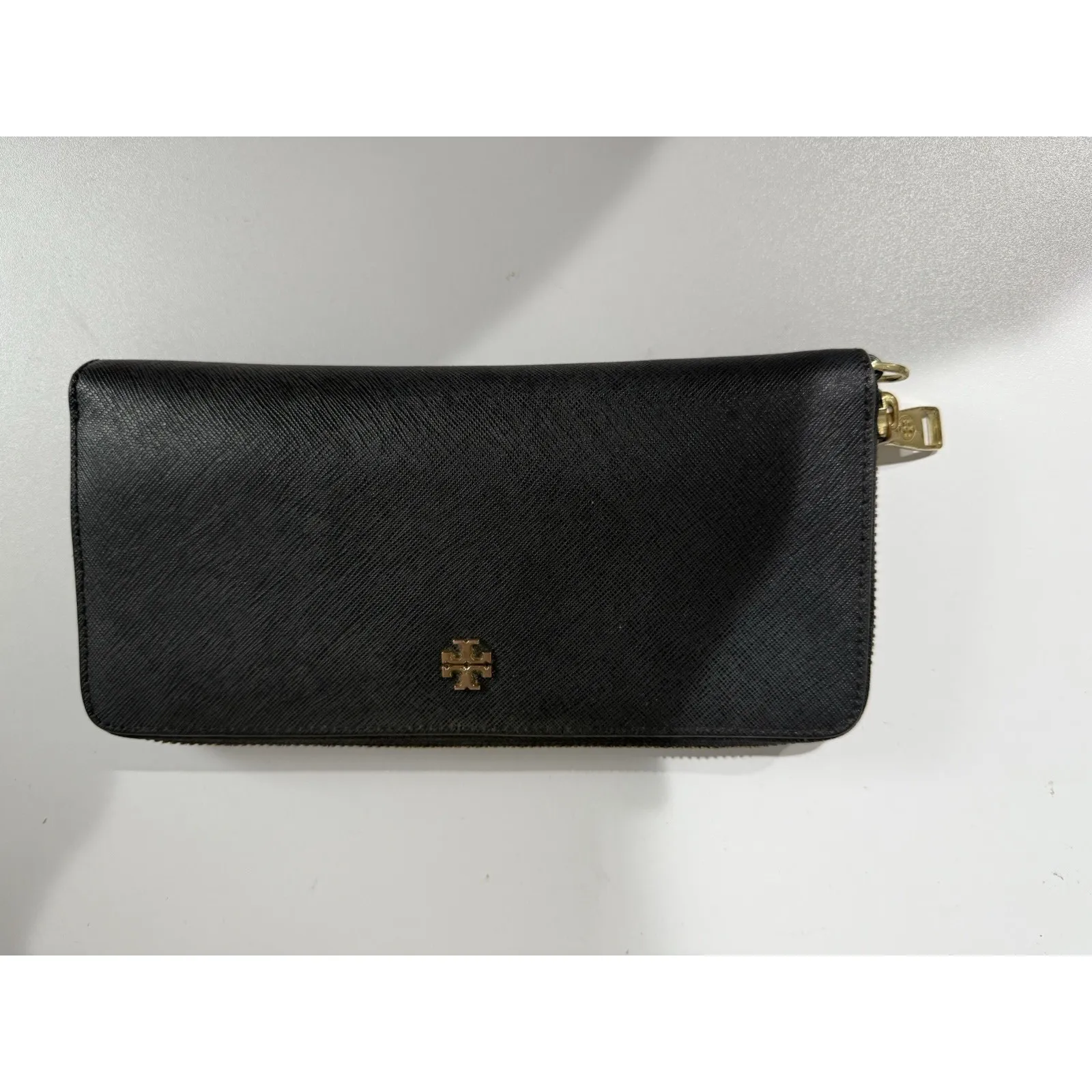 Tory Burch Black Emerson Zip Passport Continental Wallet K - Image 2