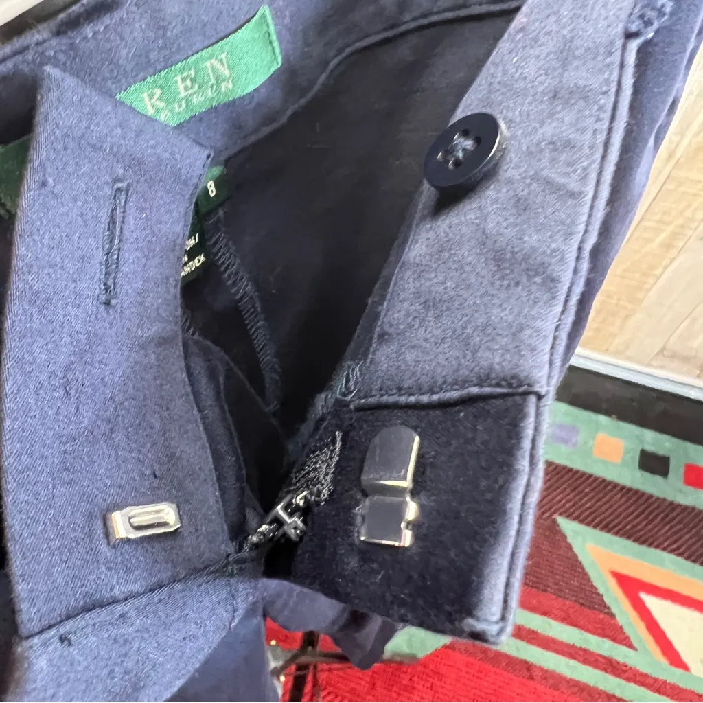 Lauren Ralph Lauren Sz. 8 Navy Blue Dress Pants The belt loops have been… - Image 9