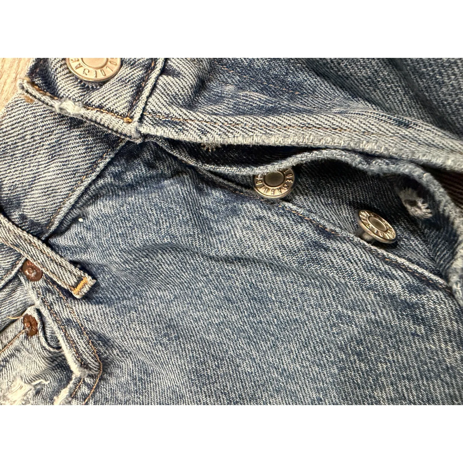 Agolde Los Angeles Denim Jeans size 27 Button Fly Riley A056D-1206 Crop Organic - Image 7