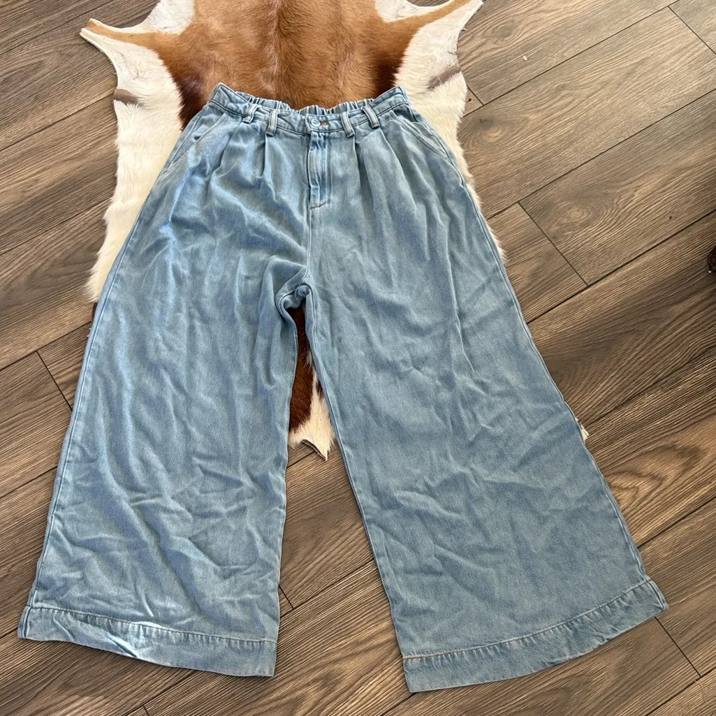 Young broke and fabulous Light Blue Wide-Leg Pants - Image 3