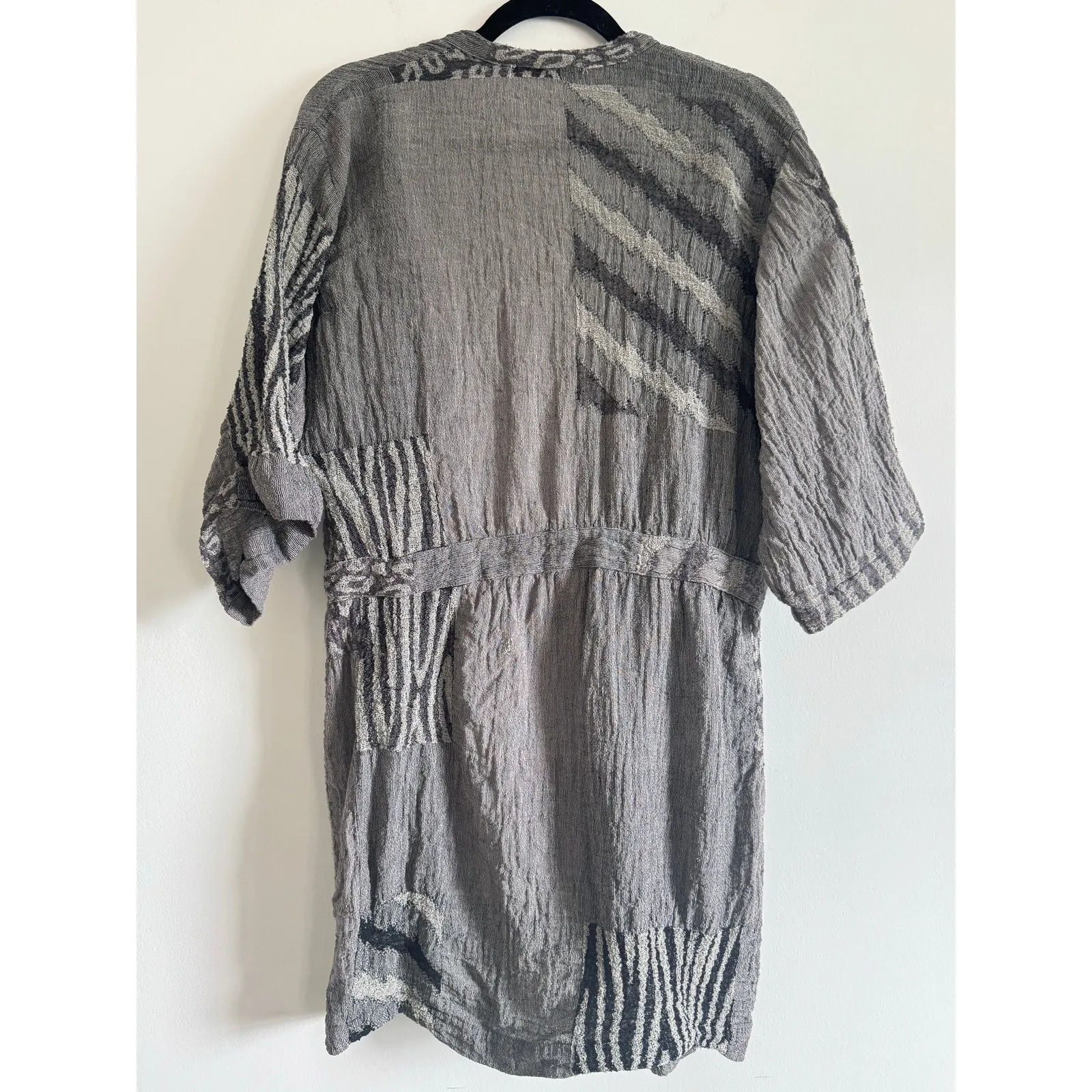 Rodebjer Gray Linen Blend Belted Kimono Jacket Cardigan Women’s Size M Lagenlook Size M - Image 2