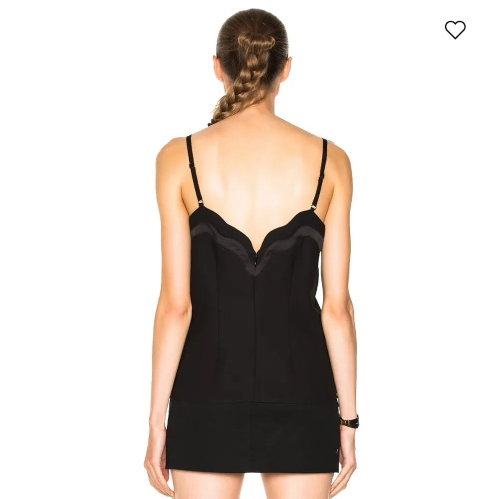 Carven Revolve Fragola Tank Top Scalloped Navy Blue 6 Classic Chic Scandigirl - Image 3