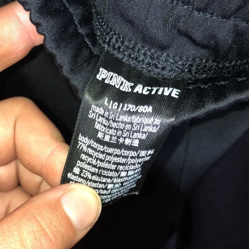 PINK active wear leggings size large black jogger/legging style stretchy pants​​ - Image 4