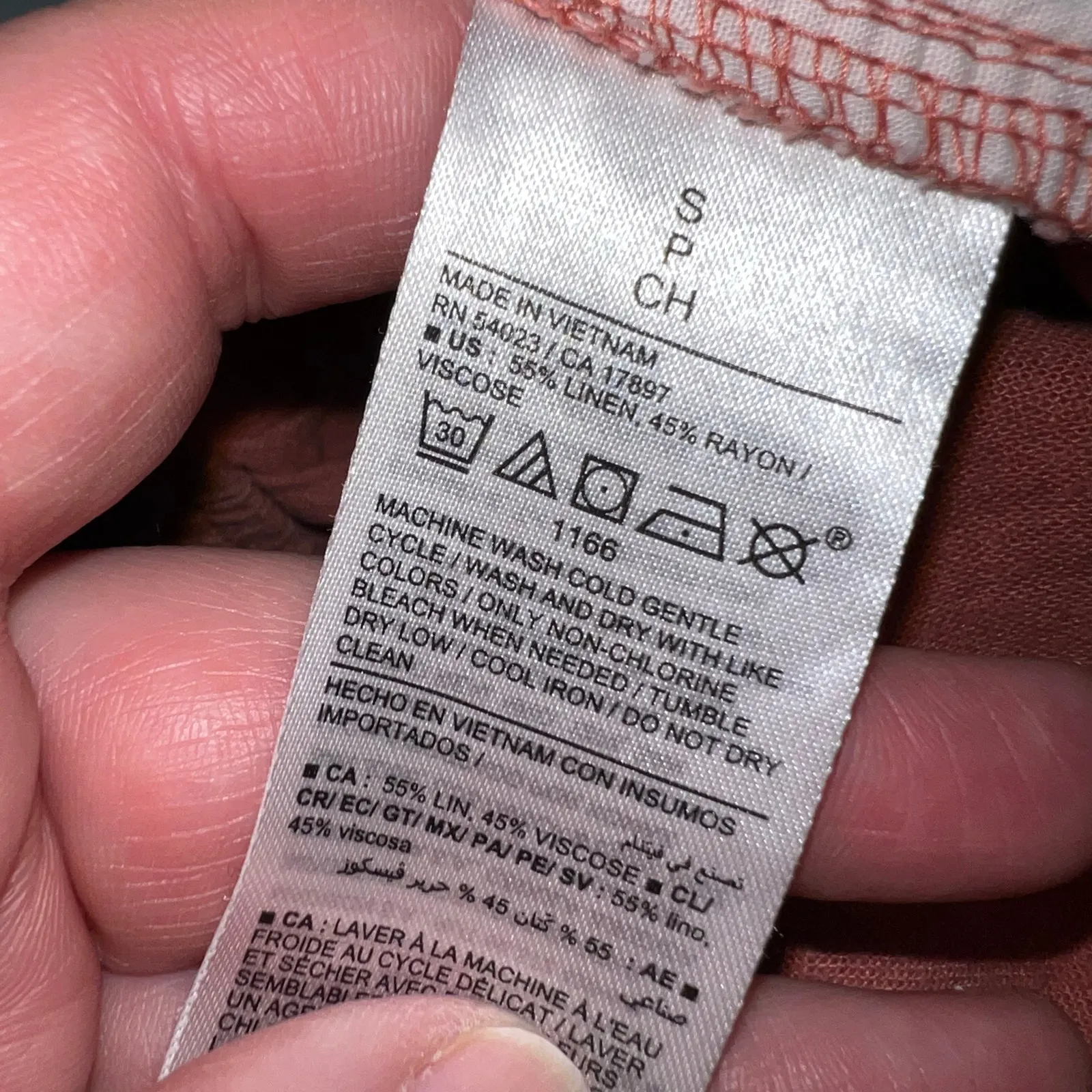 Old Navy Womens Comfort Waistband Linen Shorts Pull On Elastic Waist Coral Small - Image 5