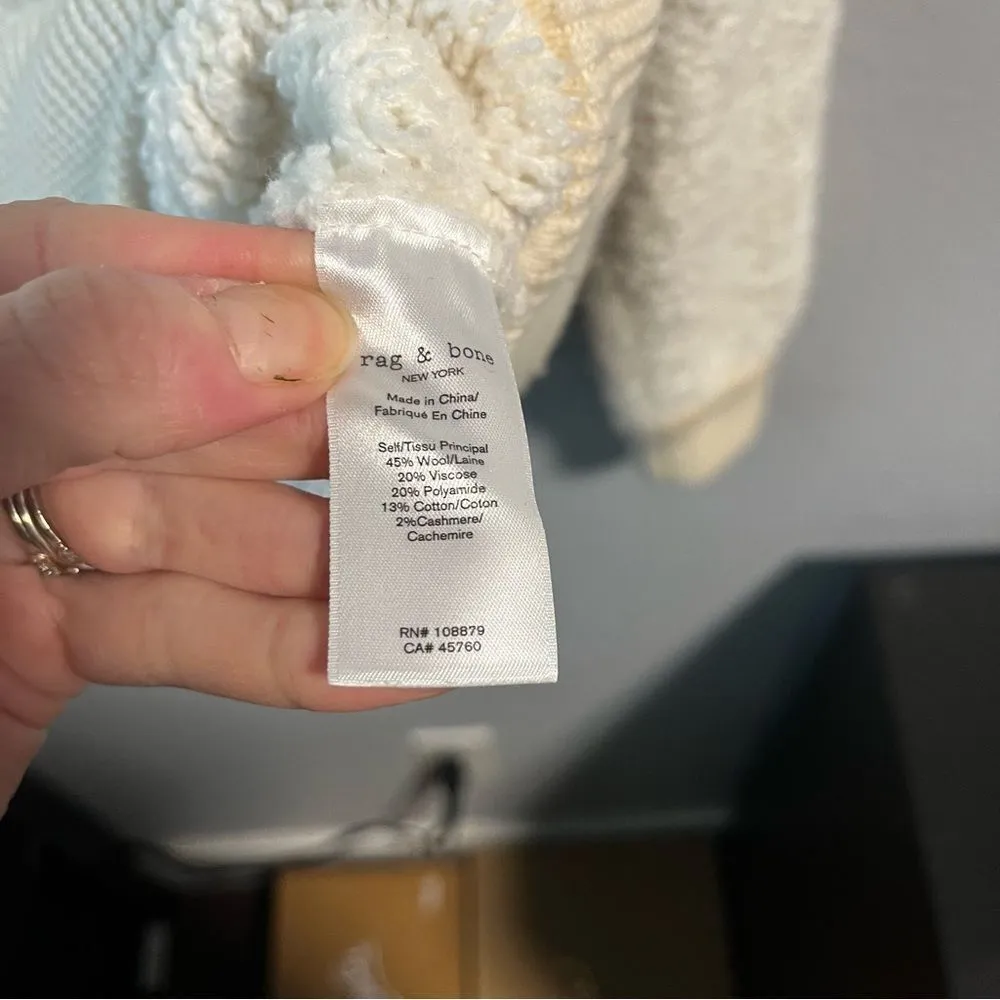 Rag & Bone Brooke Boucle Sweater Ivory - Image 7