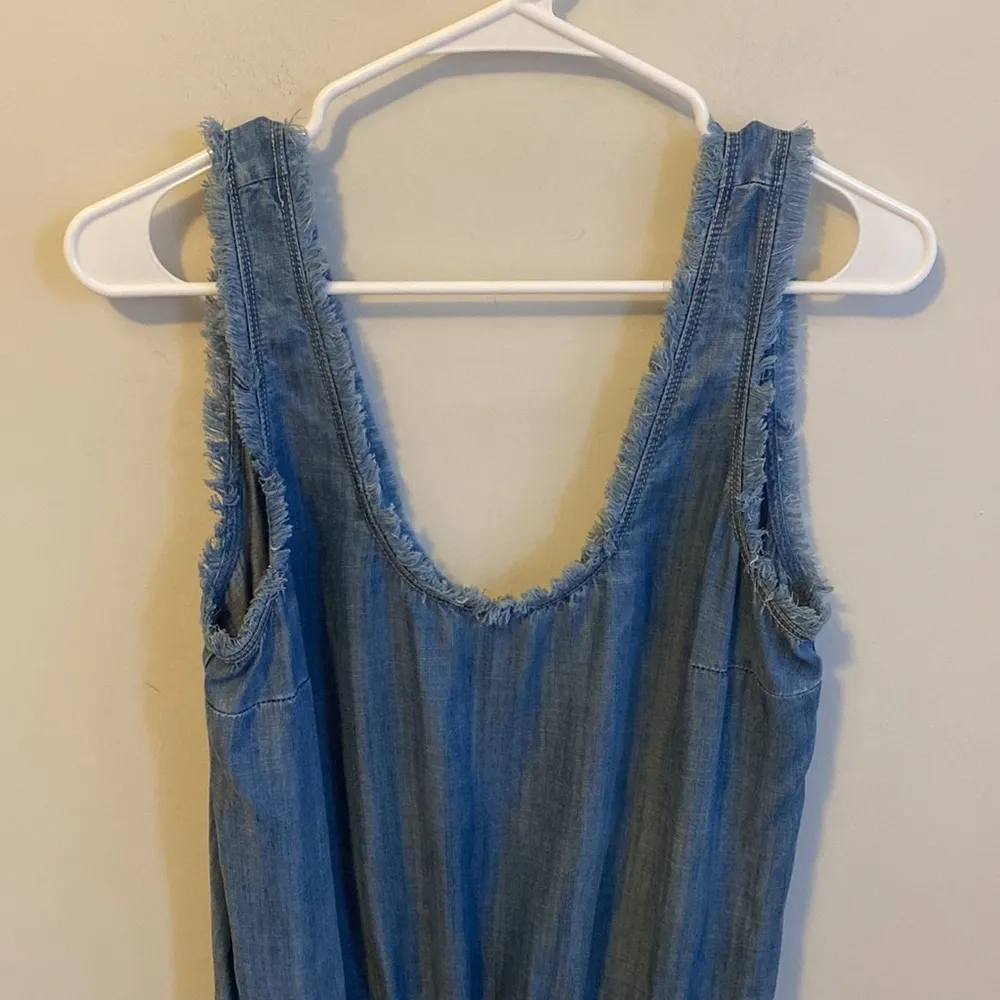 Plenty by Tracy Reese Chambray Frayed Edge Romper - Image 5