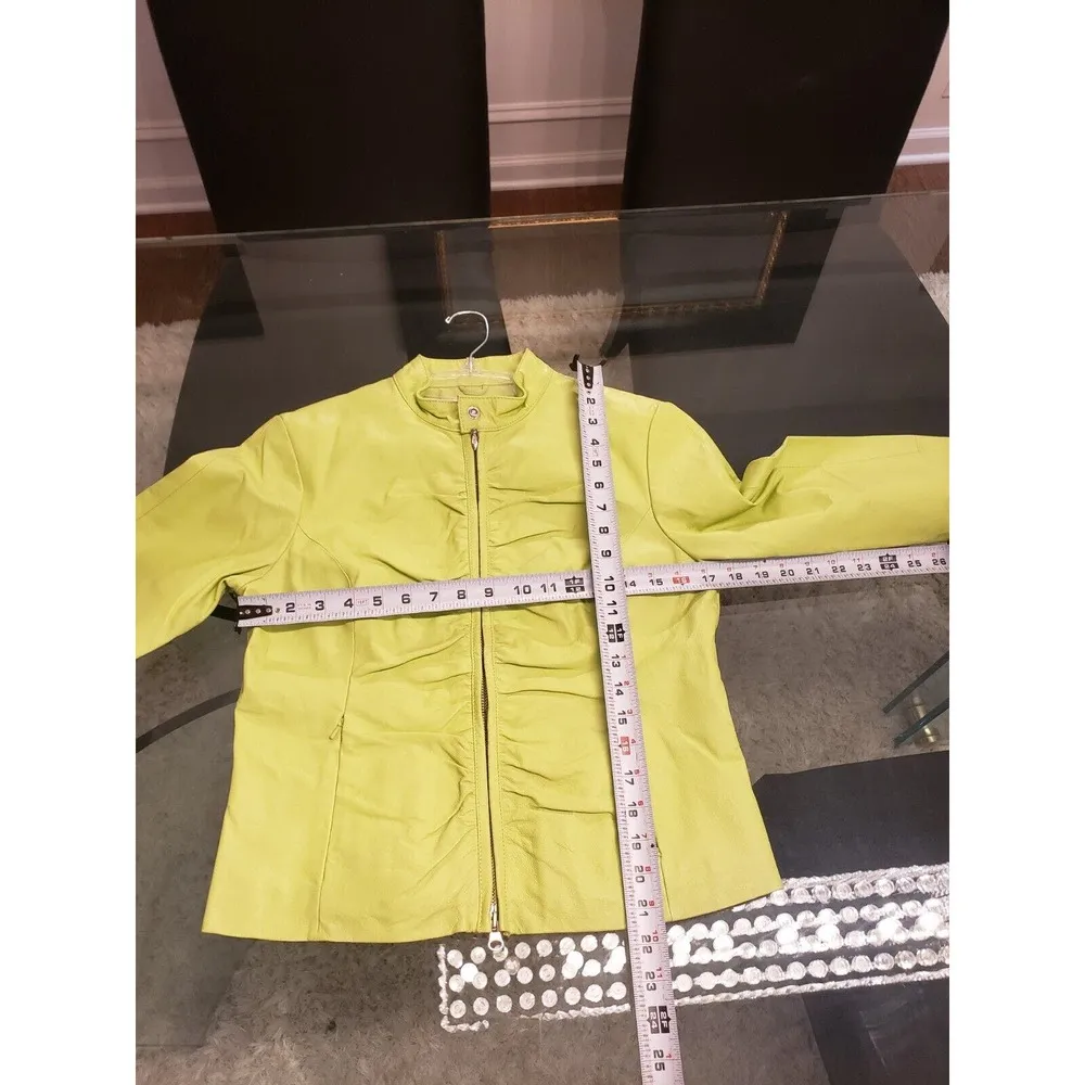 Wilsons Leather Maxima Womens Green Long Sleeve Full Zip Jacket Size Medium - Image 8