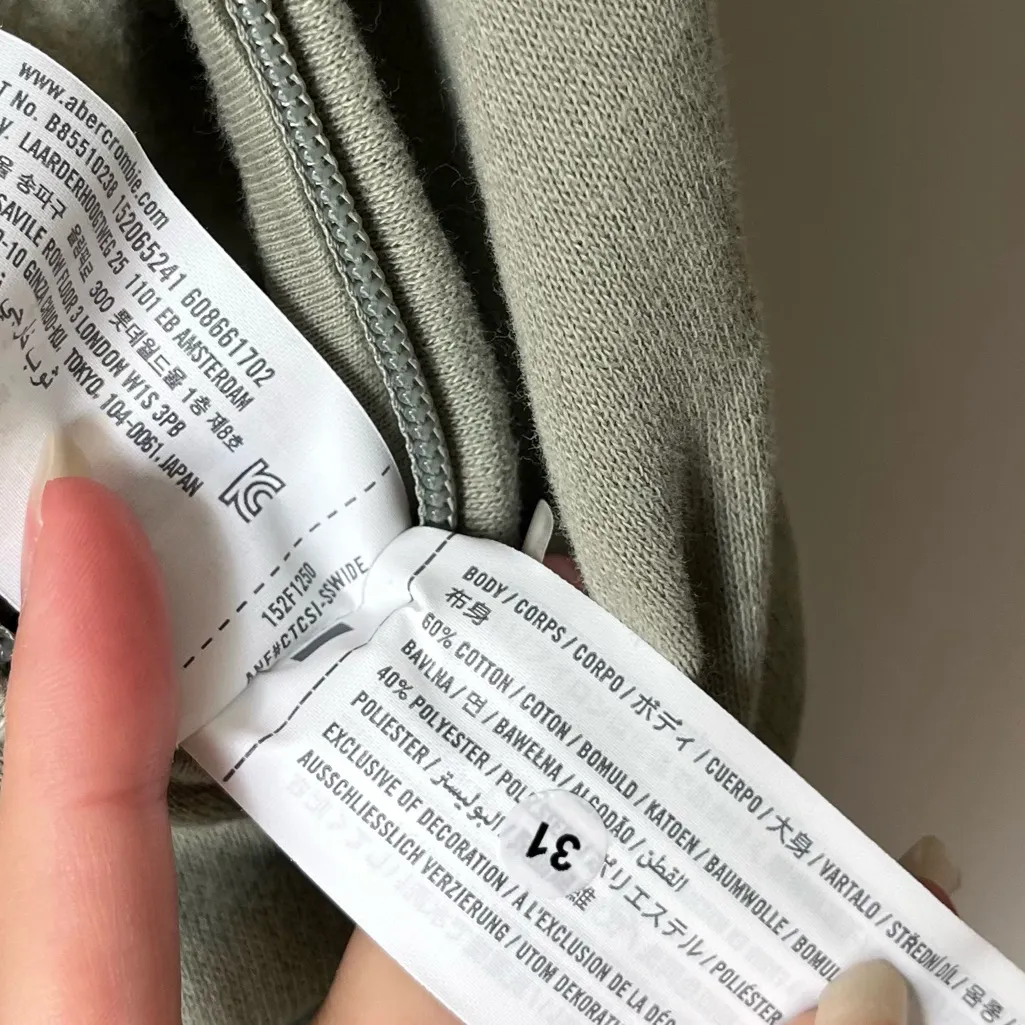 Abercrombie & Fitch Green Hooded Fleece Romper Women’s Small Petite NWT - Image 11