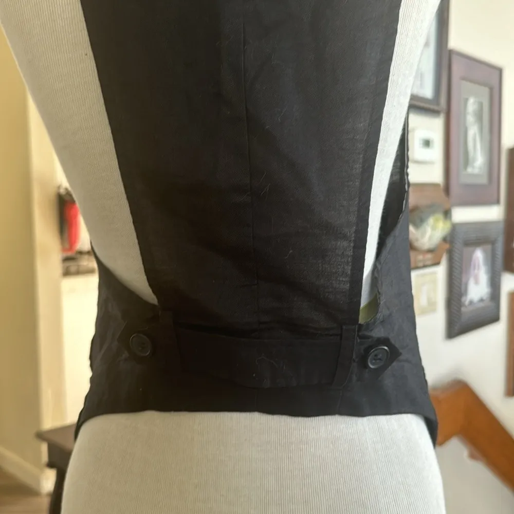 Mind Code Linen black sexy funky open vest size medium - Image 8