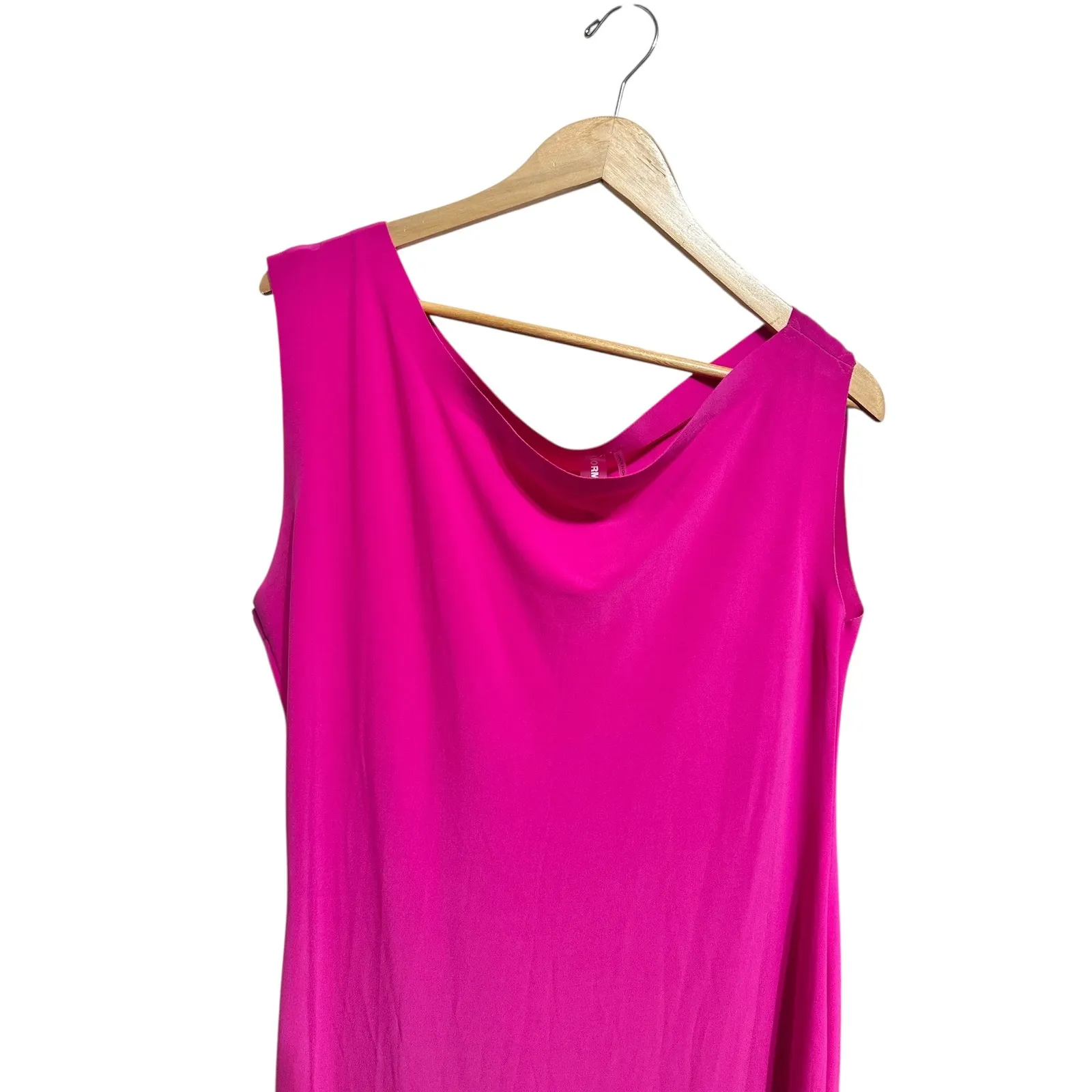 Norma Kamali x REVOLVE Drop Shoulder Fitted Gown Orchid Pink Maxi Dress Slit XL - Image 3