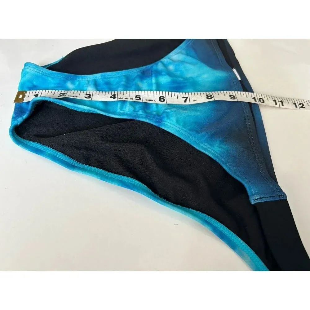 Women's Blue Tie Dye Bali Bikini Bottom - Image 6