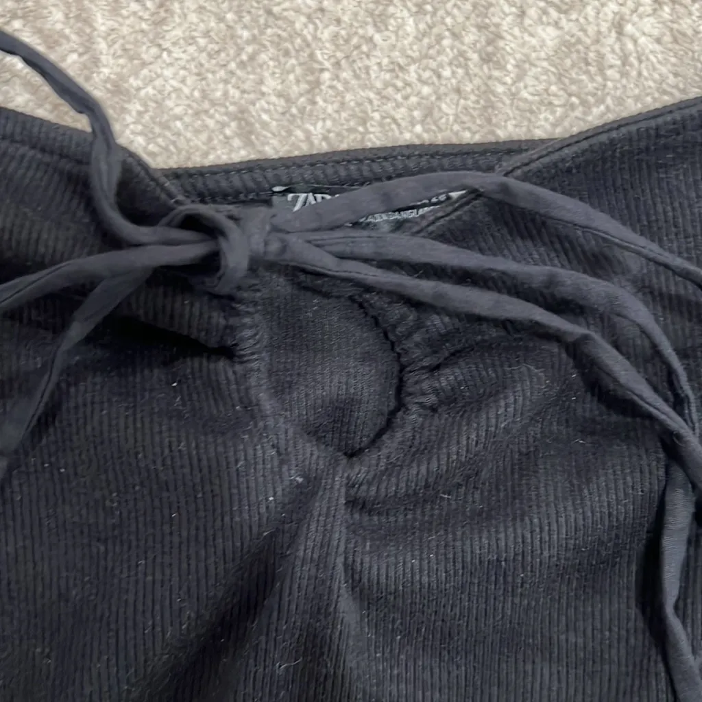 Zara black body suit with puffy sleeves - Image 2