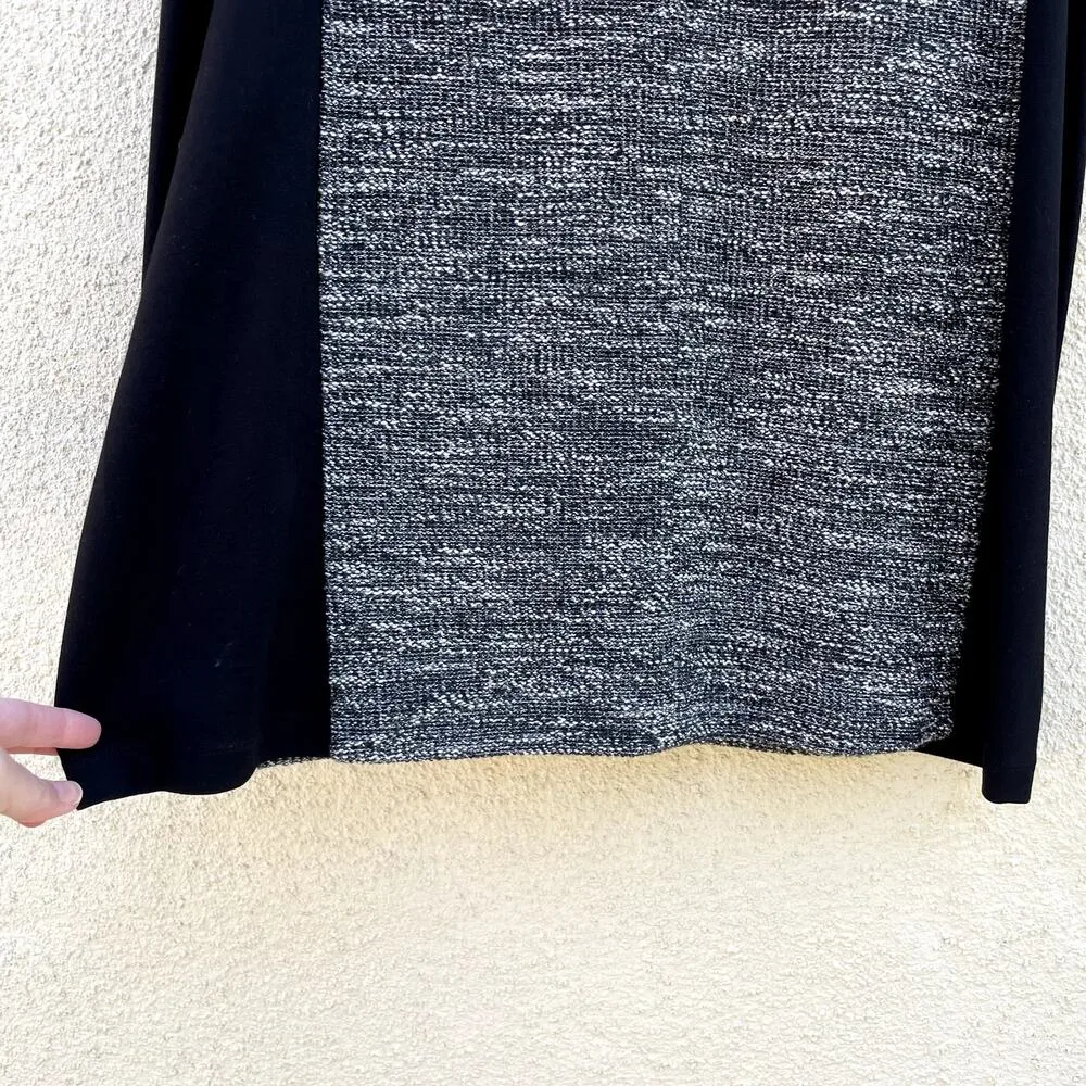 Eileen Fisher Boucle Tweed Sheath Dress With Ponte Panels L - Image 4