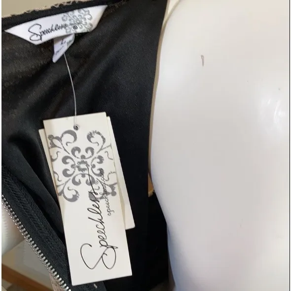 Speechless Black Champagne Lace Tulle tutu Dress Juniors size Large NWT - Image 4