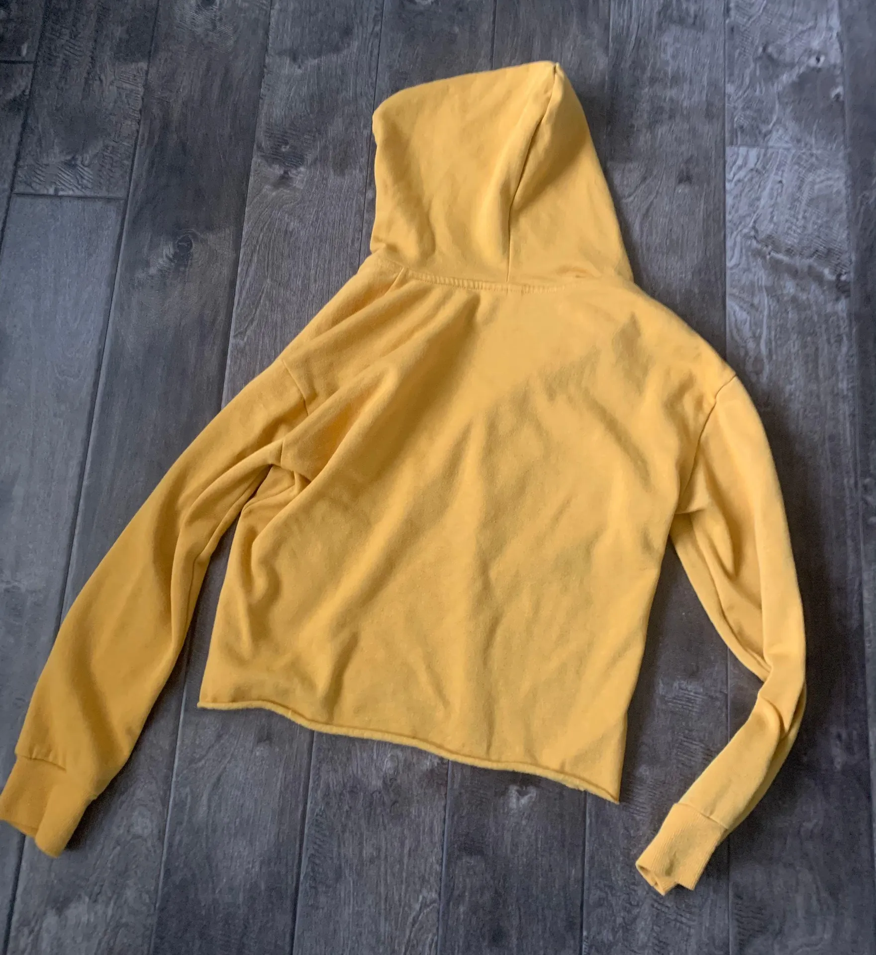 cropped yellow hoodie - Image 2