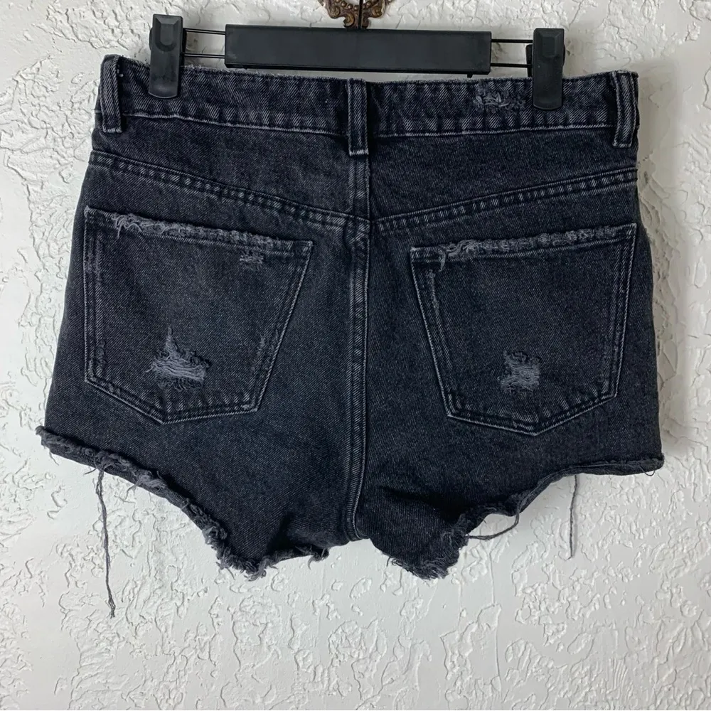 ZARA | Destroyed Button Fly Cut Off Shorts - Image 2