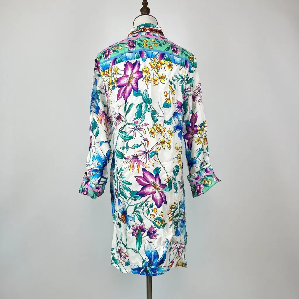 NWOT Johnny Was Floral Long Sleeves Embroidered Button-Down Shirt Dress Size S - Image 6