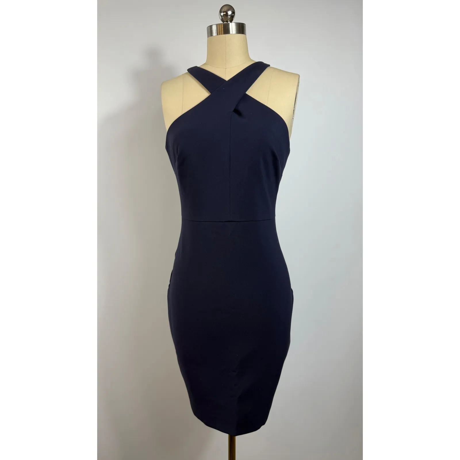 New! LIKELY Caroline Crisscross Halter
Sheath Dress - Navy - Size 4 $188‎ - Image 3