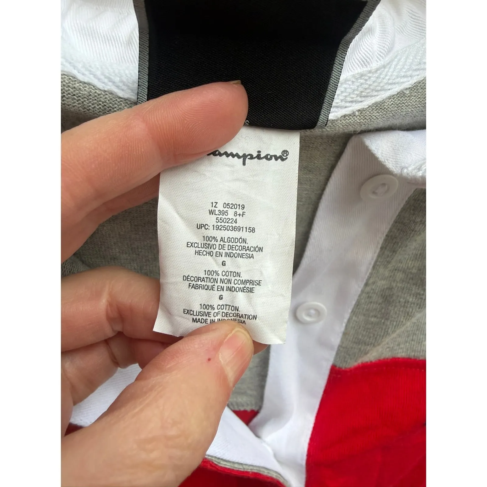 Champion Women's Large Rugby Shirt Crop Top Long Sleeve Color Block Collegiate - Image 5