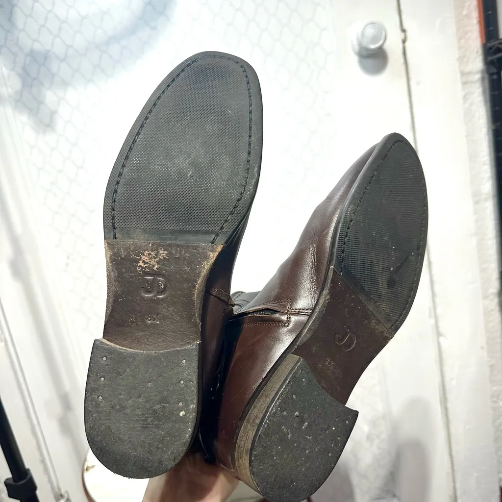 Joan & David Zahari Leather Horsebit Boots 8.5 - Image 5