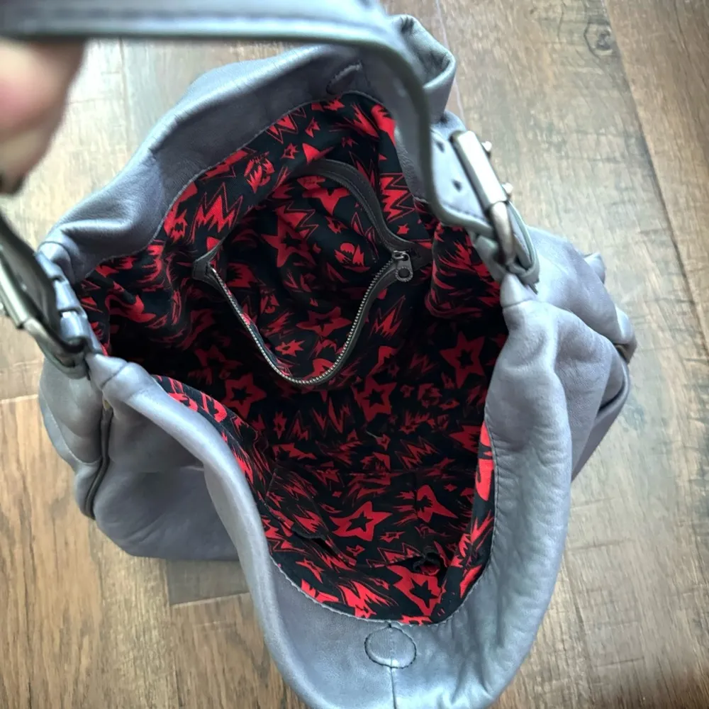 grey lamb leather hobo, NWOT - Image 10