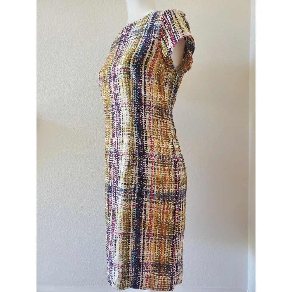 The Limited Dot Dress Women 2 Watercolor Splatter Zip Midi Short Sleeve Travel - Image 3