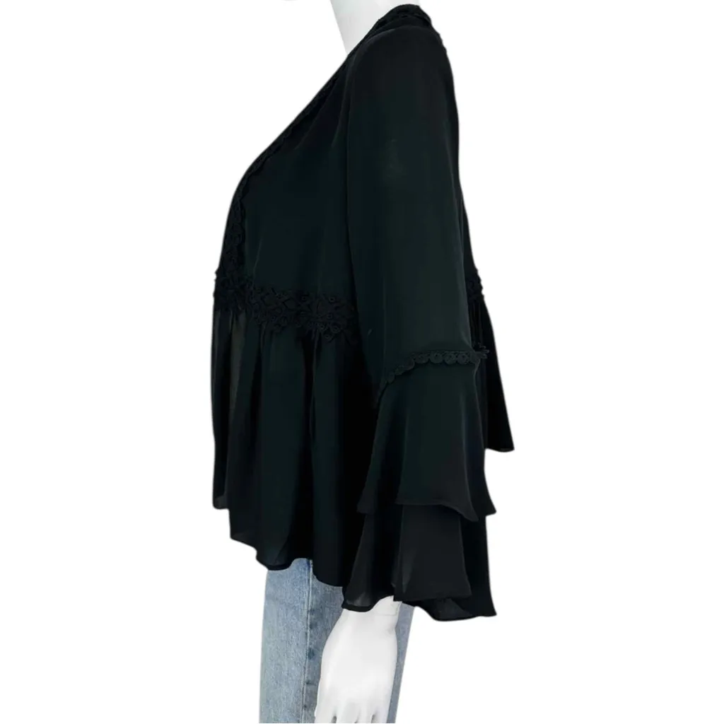 KOBI HALPERIN Black 100% Silk Dress Jacket Size M Size M - Image 2