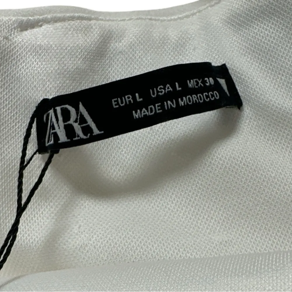 NWT ZARA Draped Rhinestone Mini Dress – Size L (Minor Fabric Pulls on Back) Size L - Image 3