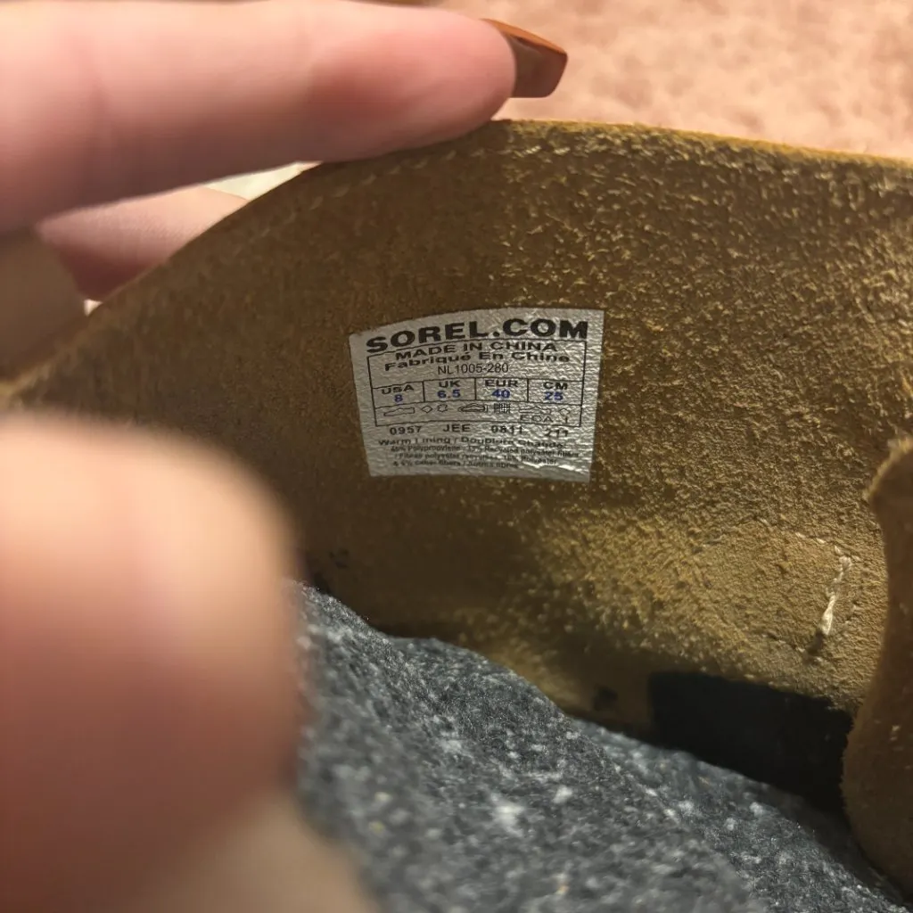 Sorel Womens Caribou Waterproof Insulated Winter Snow Boots Sz 8 Beige NL1005-28 - Image 9