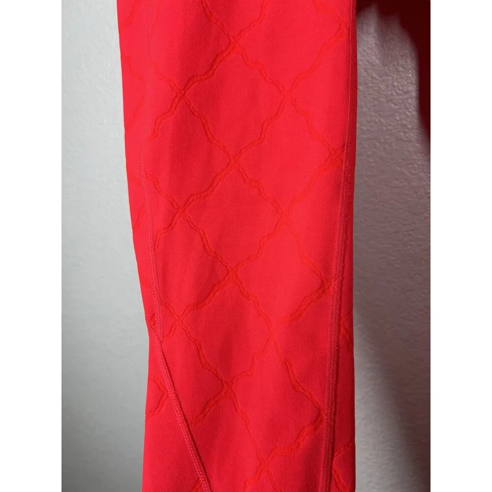 Shefit Neon Jacquard Leggings Luxe Large Workout Pocket Pink - Image 2