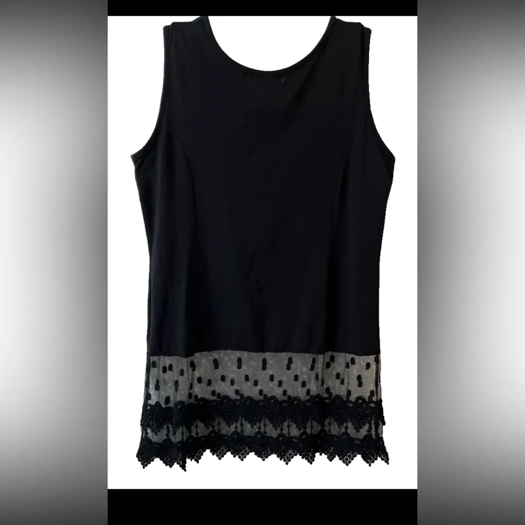 Kathleen Kirkwood layering tank top women’s size xl Black - Image 2