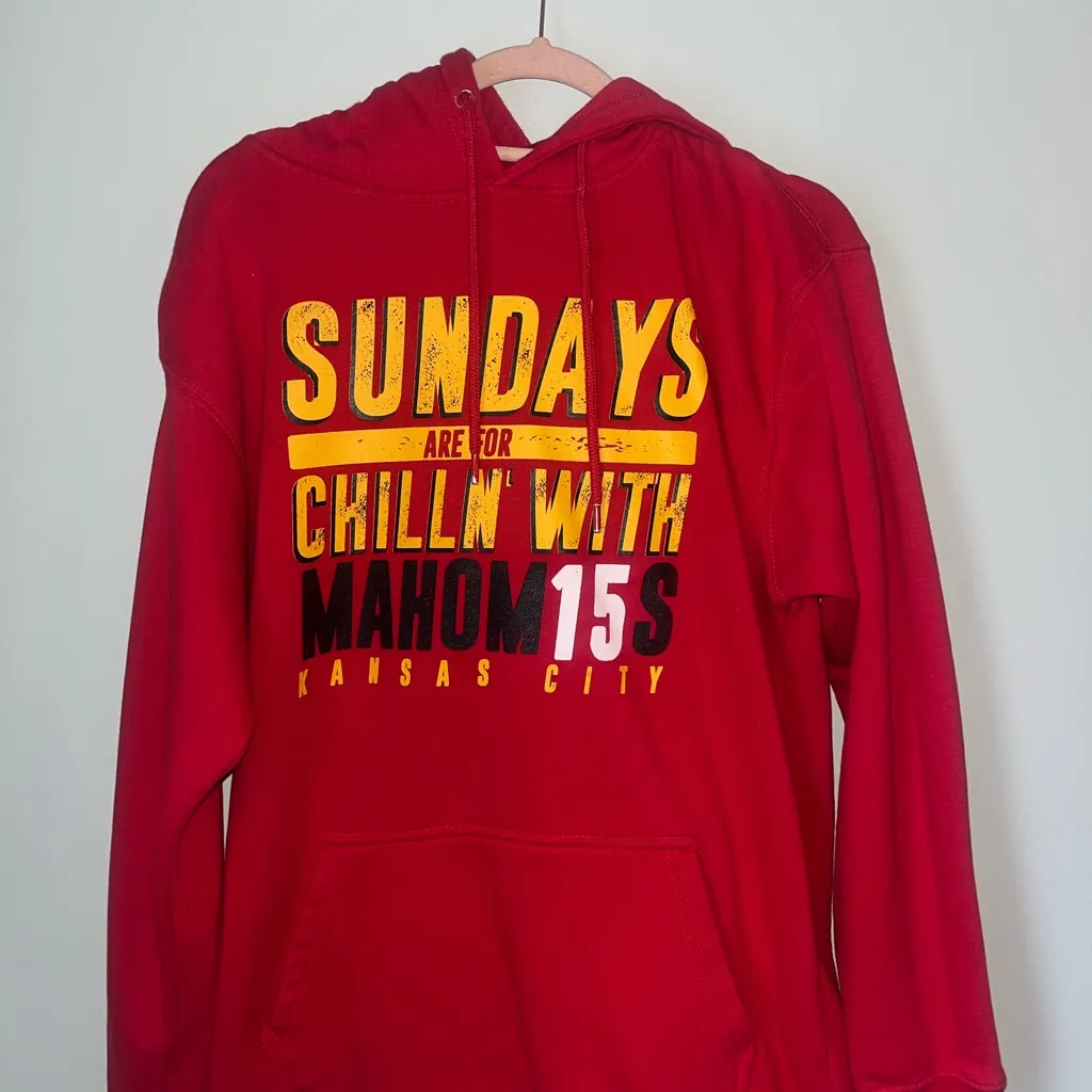 Kansas City Chiefs Mahomes Hoodie Size L Red Size L - Image 2