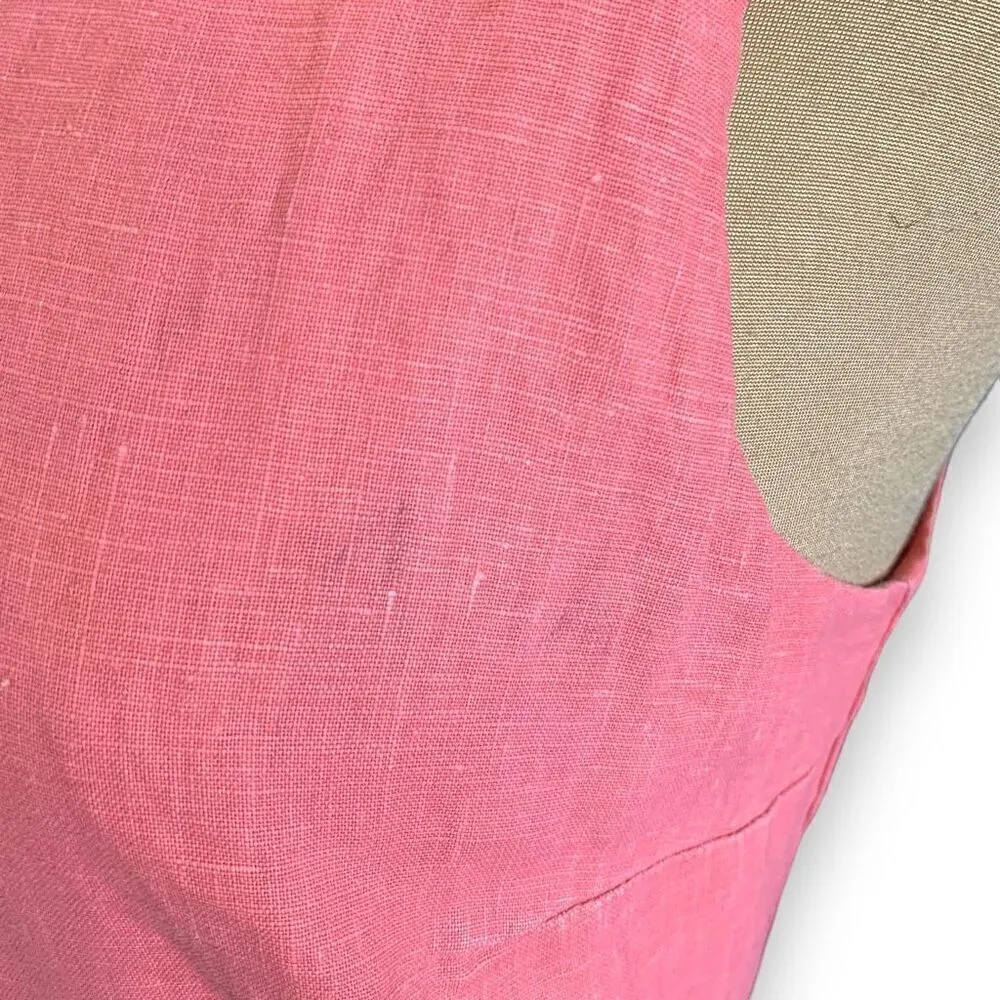 Gap Designed & Crafted Dress Pink Sleeveless Retro Style Fit And Flare Pleated - Image 4