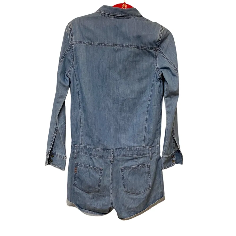 PAIGE Jackson Romper in Flyer from Revolve - Long sleeve denim shorts size XS - Image 6