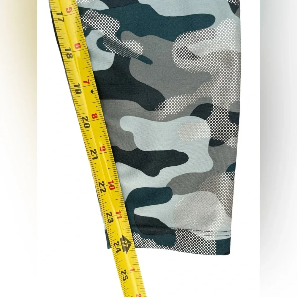 Carbon38 7/8” Green Metallic Print High Waist Leggings Size Small - Image 4