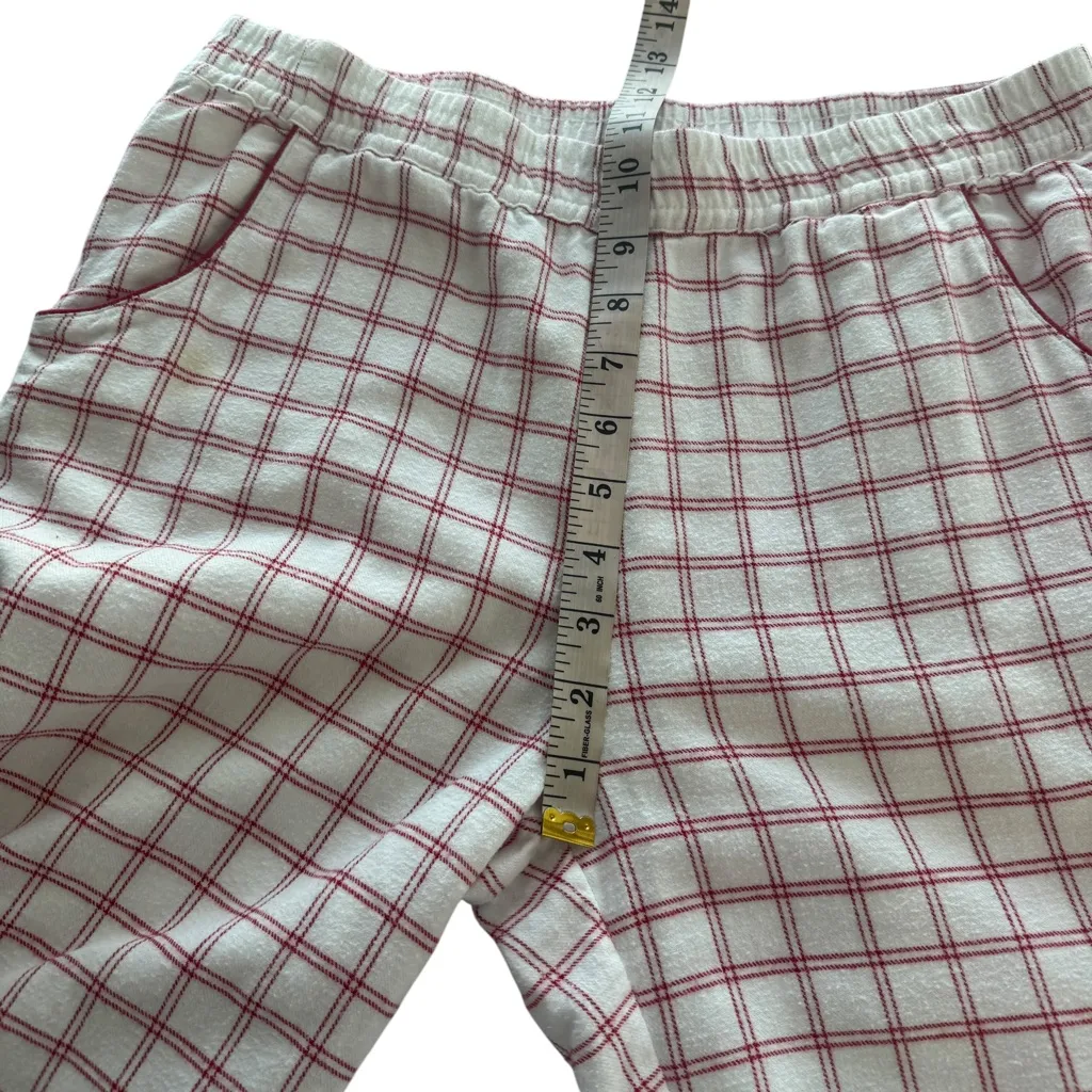 Lake Pajamas Red & White Windowpane Flannel 100% Cotton Pajama Pants Small Warm - Image 14
