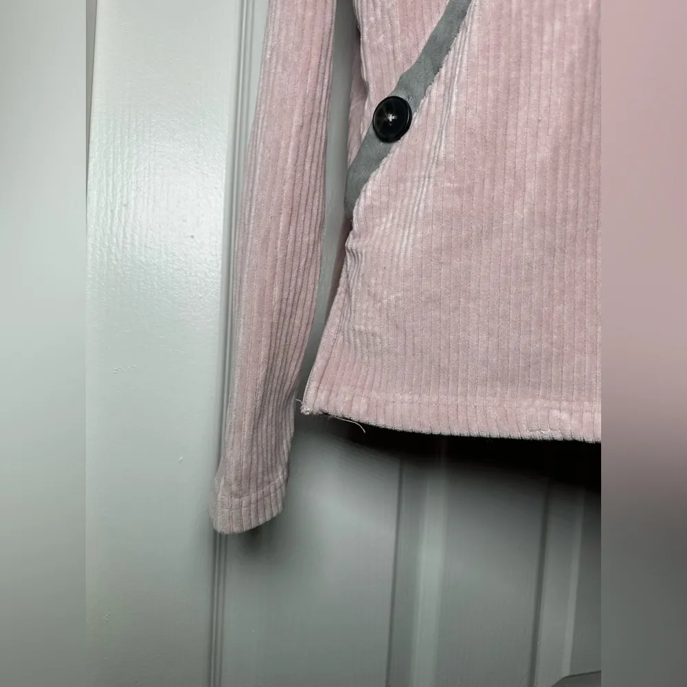 Simply Southern Dusty Rose Ribbed Soft Button Up Women’s Pullover Sweater Size M - Image 4