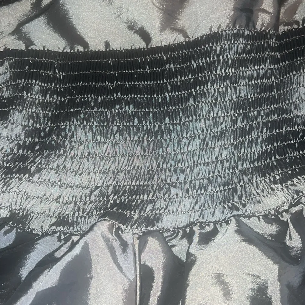 Metallic Silver One-Shoulder Dress. - Image 3