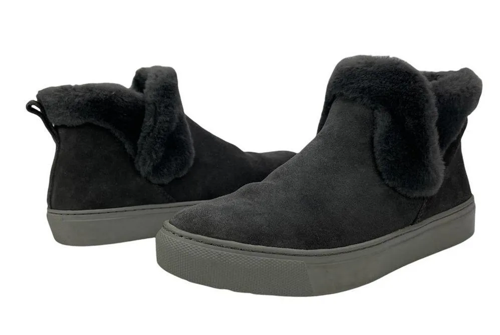 COUGAR Womens Duffy Faux Fur Trim Waterproof Gray Suede Ankle Sneakers Bootie 7 - Image 16
