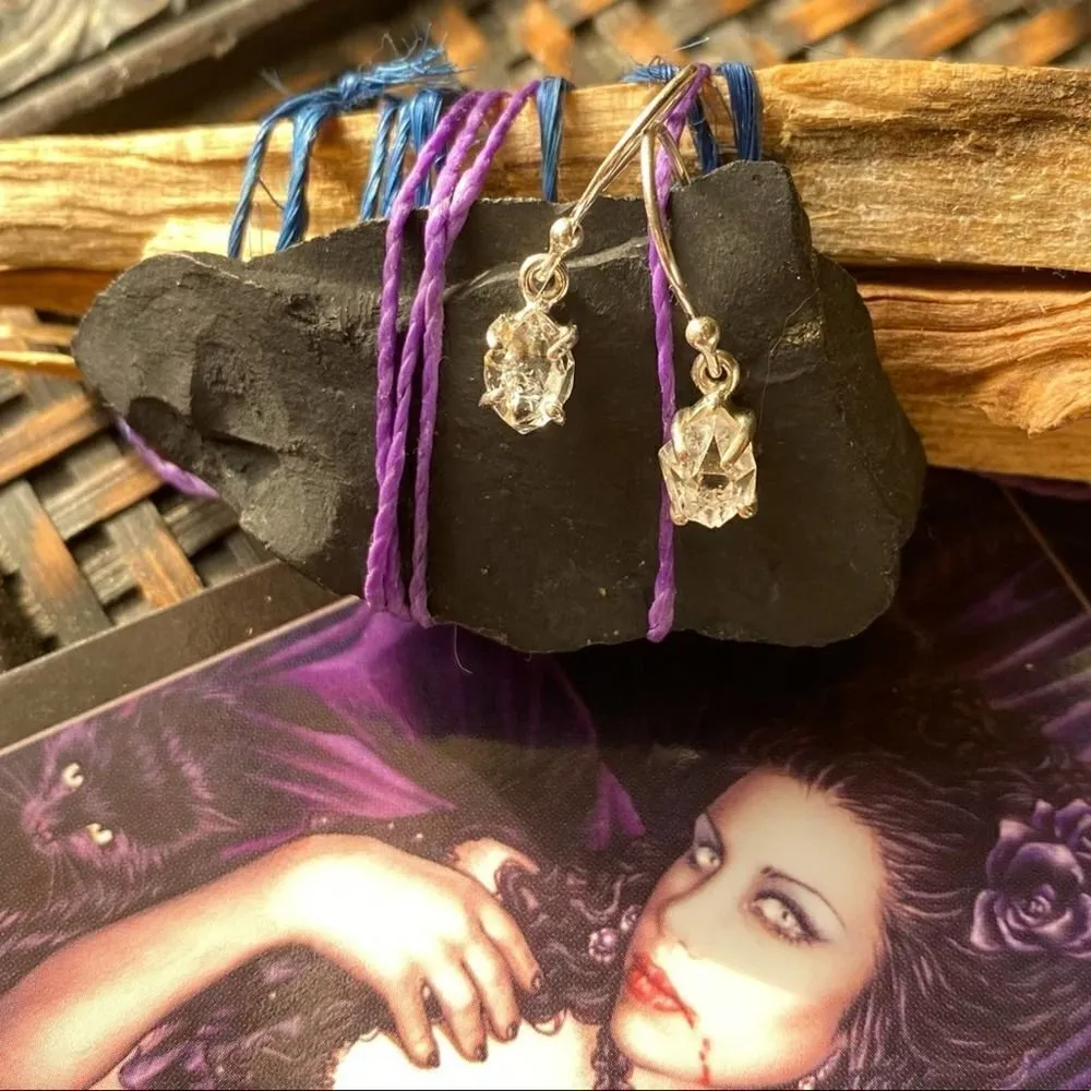 Herkimer Diamond Sterling Silver Dangle Earrings Silver - Image 6