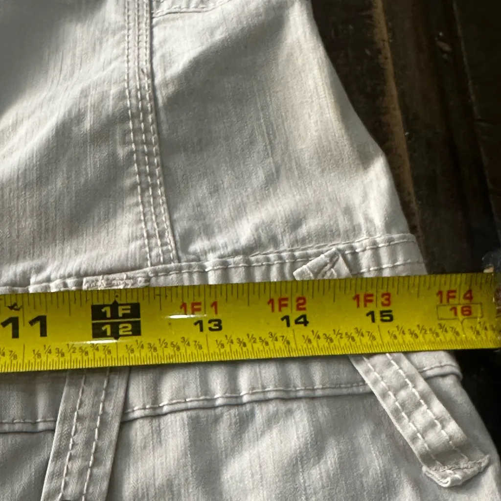 Zara Trf  90s inspired overall mini dress size M oatmeal white - Image 9