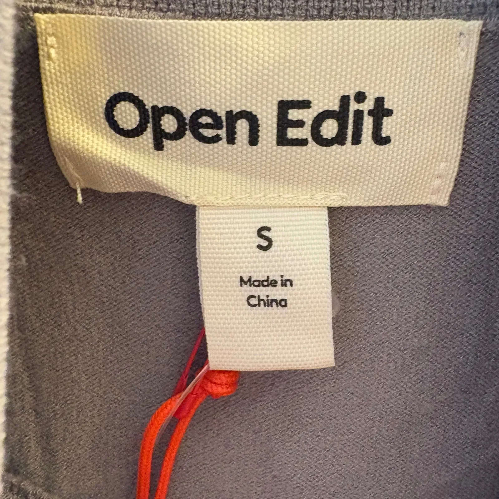 Open Edit Mock‎ Neck Sleeveless Knit Top Crop Tank Neutral Everyday Chic Size S - Image 3