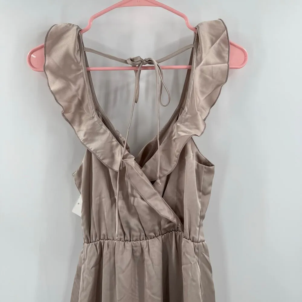 Show Me Your Mumu Dress Extra Small Samantha NWT Show Me The Ring Satin Ruffle - Image 10