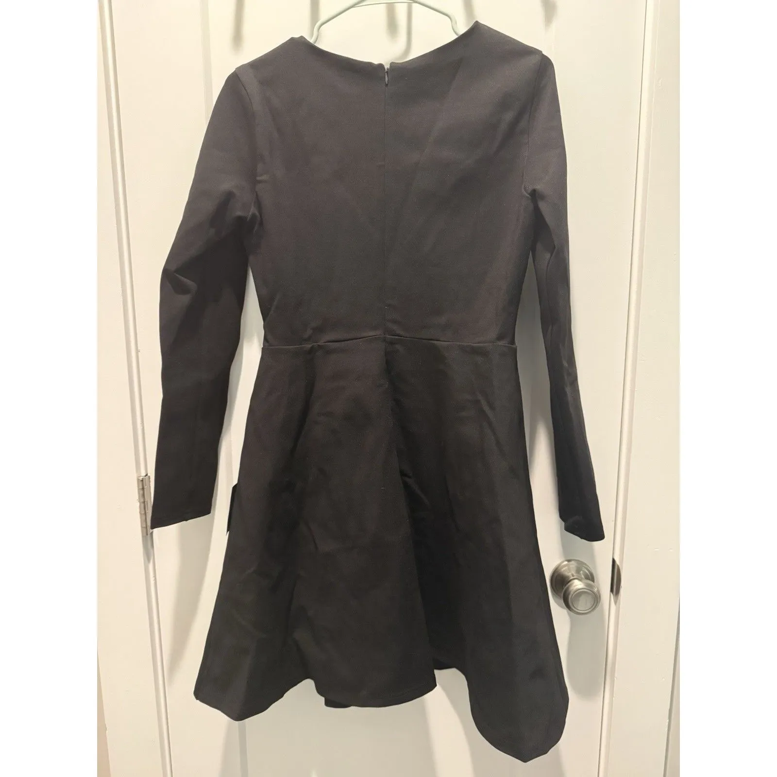 NWT Lulus Forever Chic Black Long Sleeve Dress Women’s Medium Lined Formal Dance - Image 6