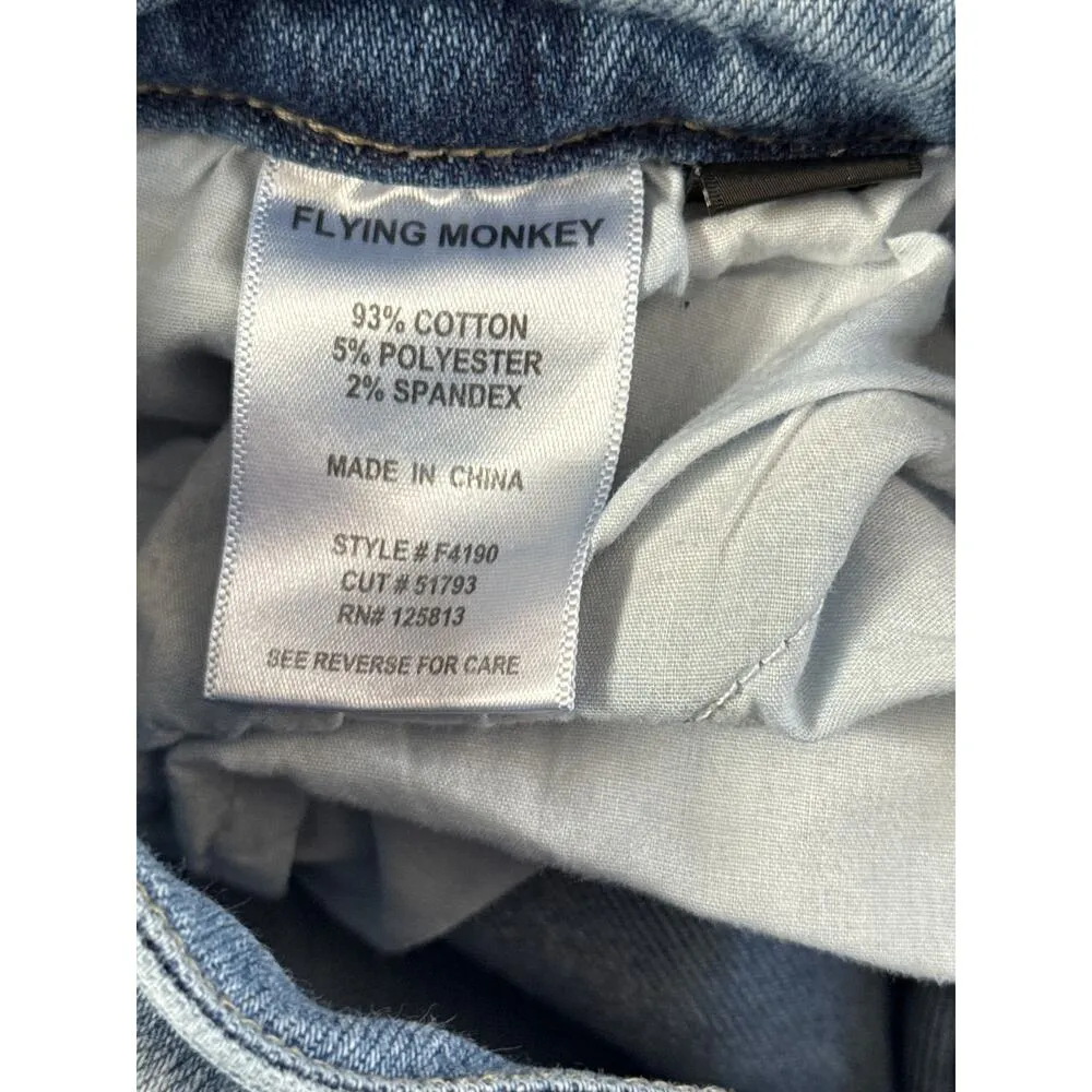 Vervet Flying Monkey Light Wash Distressed High-Rise Jeans - Image 3