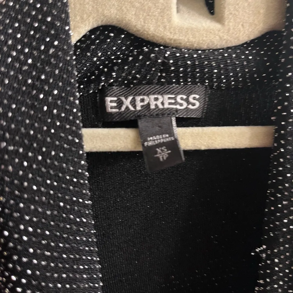 express glitter holiday new years top xs - Image 2