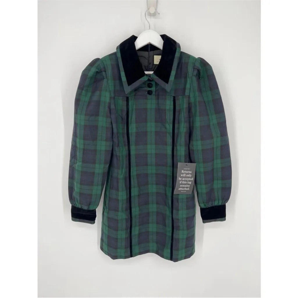 TUCKERNUCK long sleeve Blackwatch Wynn mini Dress
NWT Size XSmall NEW Green - Image 7