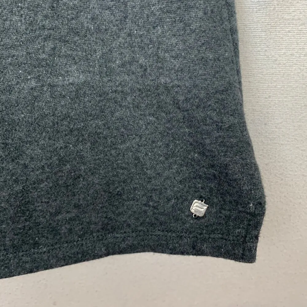 Fabletics womens small sweatshirt open back lace gray active gym lulu athleta bl - Image 2