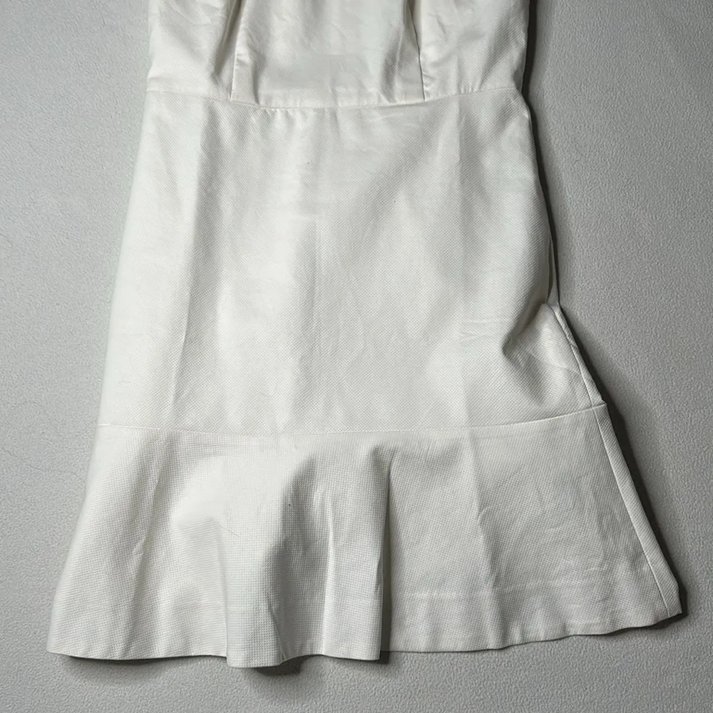 NWT JCrew Fluted Hem Stretch Pique Sheath Dress in Ivory - Image 5